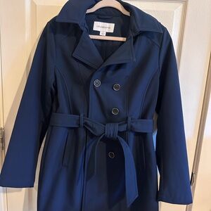 Liz Claiborne Blue Trench Coat Classic Design